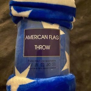 American flag throw blanket